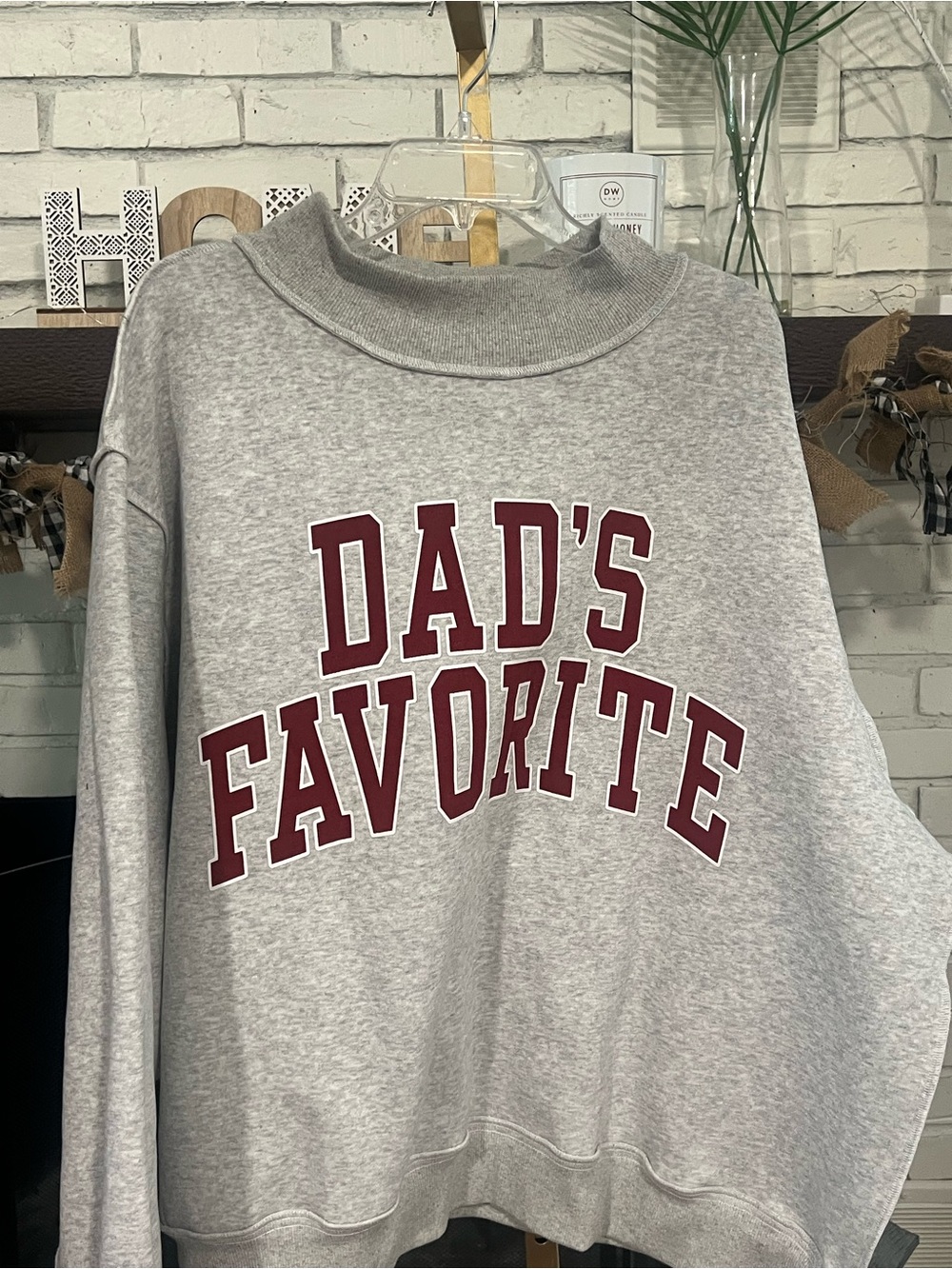 BUCKETLIST Dad’s Favorite - Mom’s Favorite reversible sweatshirt NWT